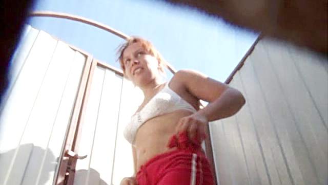 Hot locker room with nice hairy pussy