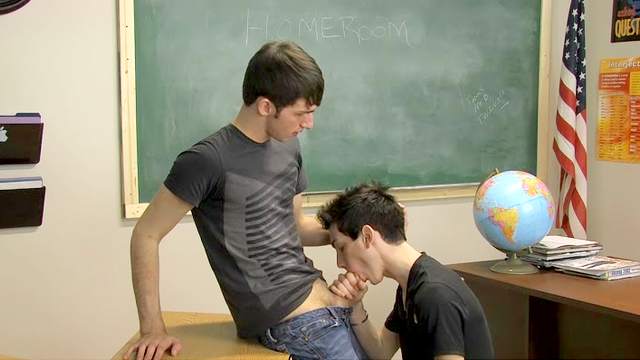 Hardcore gays are having sex in the classroom