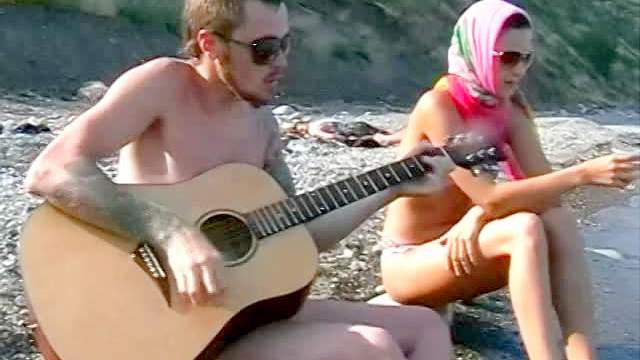 Young couple at the beach