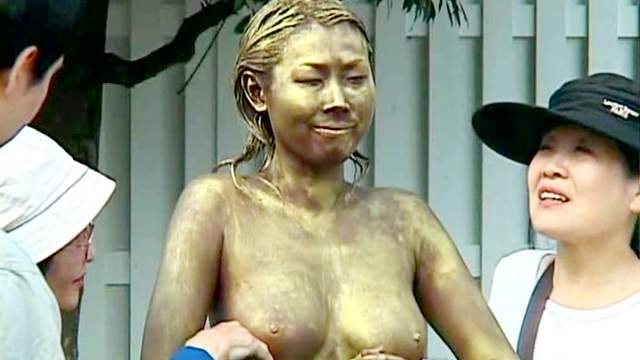 Public, Outdoor, Costume, Japanese, Riding, Compilation, Body paint, Natural tits