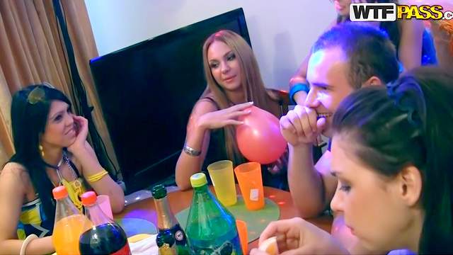 Hardcore group sex party with hot teen Lerok
