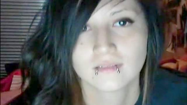 Pretty cute dark-haired emo is masturbating on the cam