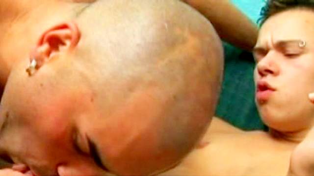 Cute bald gay gets his ass fucked