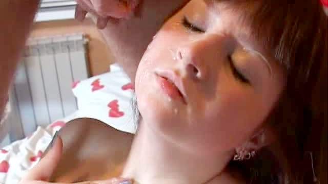 Erotic teen sex with facial