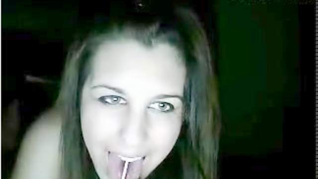 Sweet girlfriend is sucking tasty candy