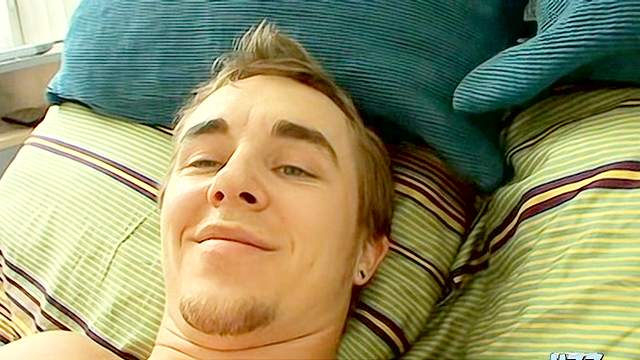 Handsome gay plays with his weiner