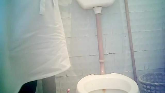 Cutie is pissing in the toilet and wiping her puss
