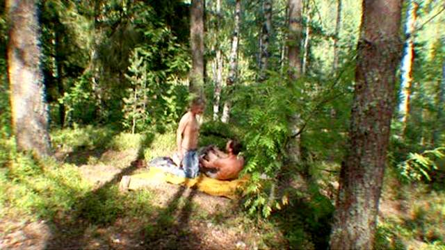 Sensual teen hardcore in woods