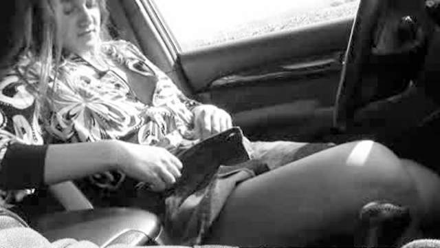 Erotic teen fingering in car