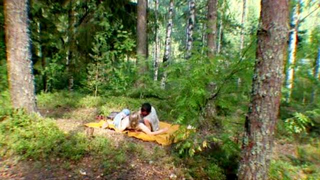 Teen fucked in the woods