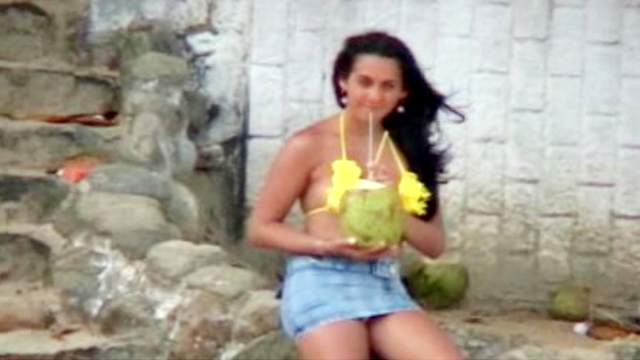 Aline and Anselmo on the beach