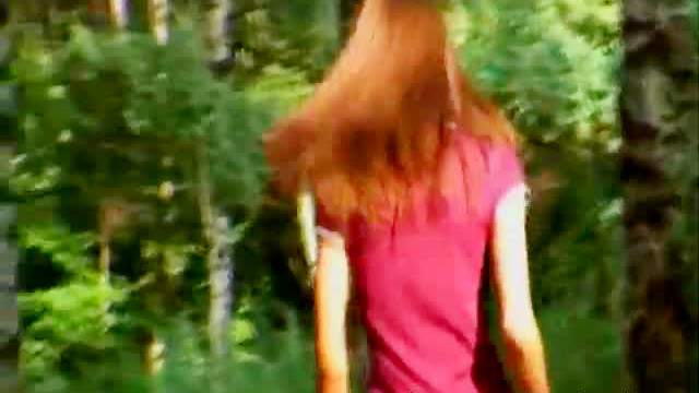 Girlfriend in the forest sucks cock