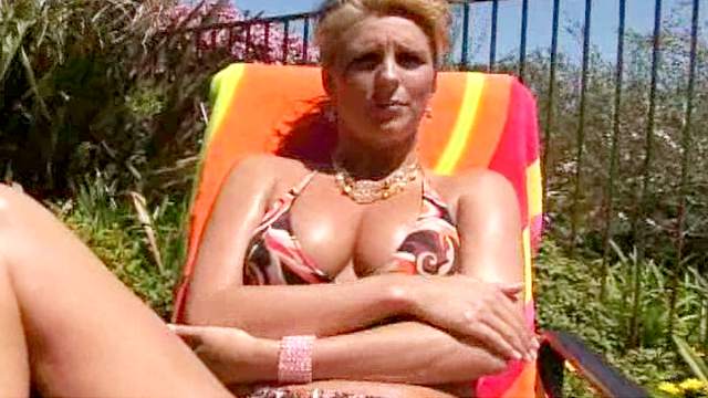 Big tits pornstar Emilianna masturbating outdoor