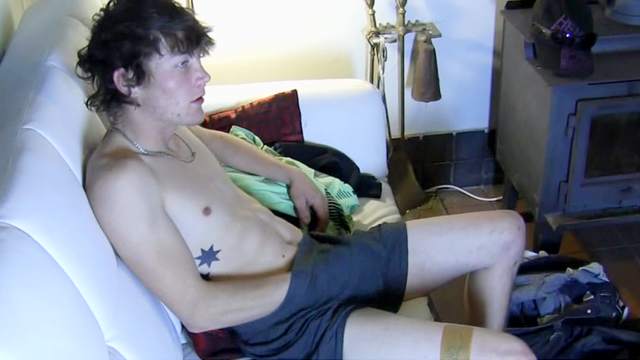 Solo gay video with sexy wanking teenager