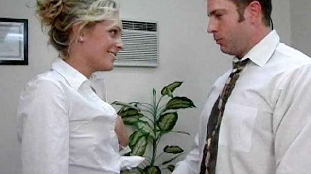 Blonde Alexis Stevens fuck with boss