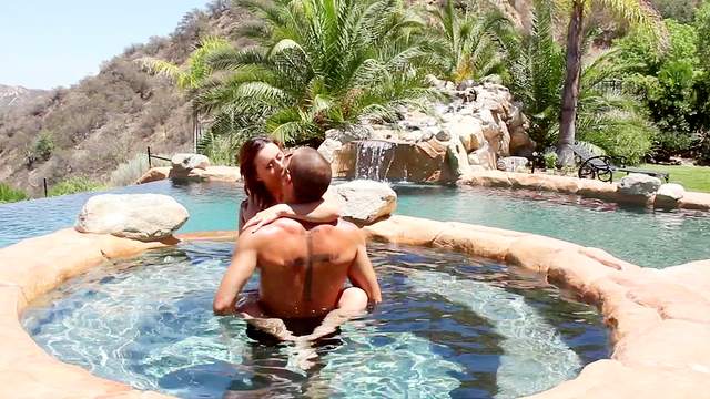 Awesome beauty Karlie Montana fucks outdoors