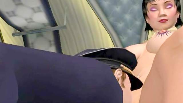Hardcore 3D animation with brunette