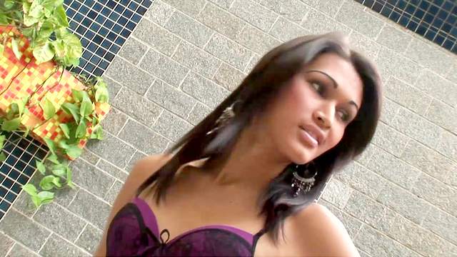 Sexy dark-haired chick is getting cock in anal