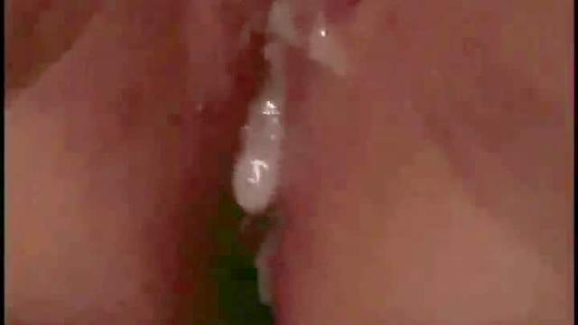 Amateur pussy cums white liquid