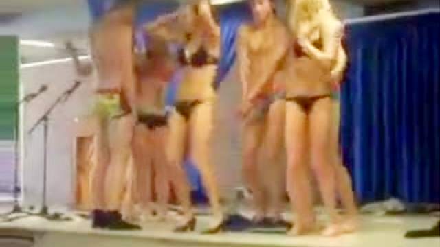 Dance party with amateur teens