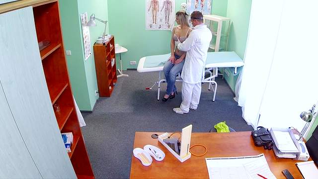 Samantha, a cute blonde, gets a highly physical exam from her physician