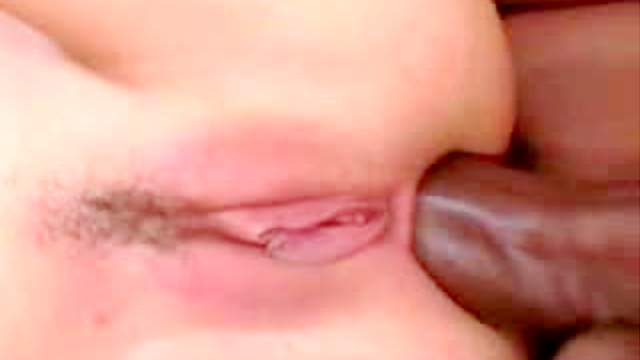 Interracial anal with cumshot on tongue