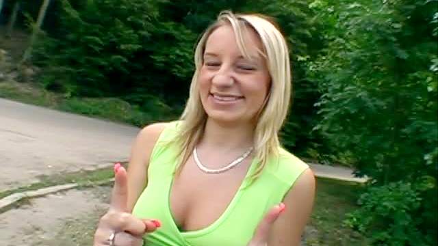 Perky tits on cocksucker outdoors