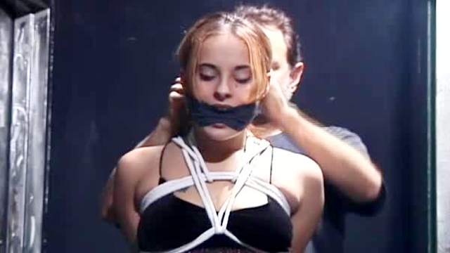 Close up on her cunt in bondage video