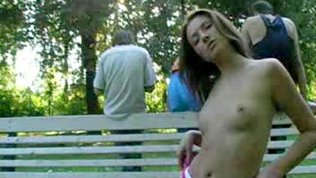 Public nudity turns on the Russian teen