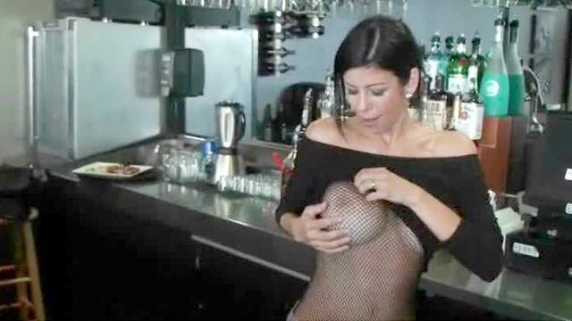 Milf bartender takes big dick