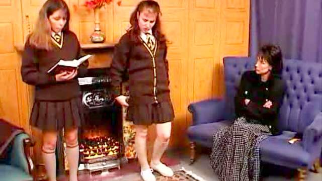 Schoolgirl has been naughty and gets spanked