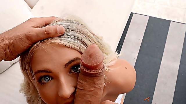 Blonde beauty handles monster cock in premium POV