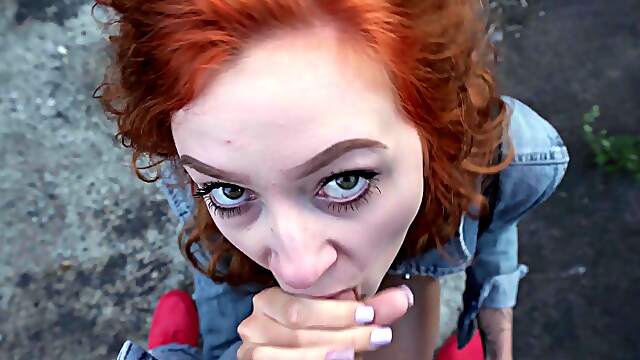 Redhead gets paid to get laid in superb POV scenes