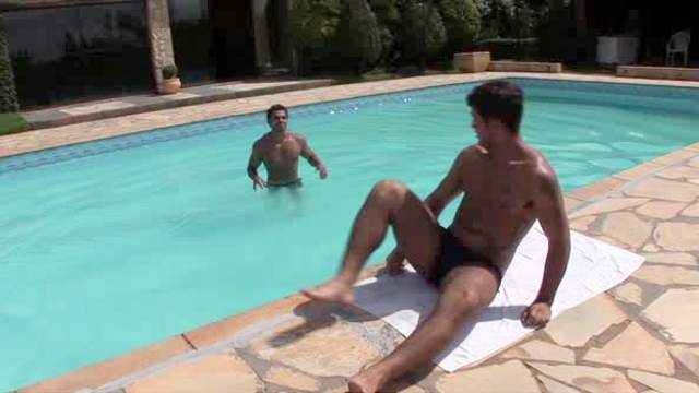 Sexy gay Brazilians fuck asshole outdoors