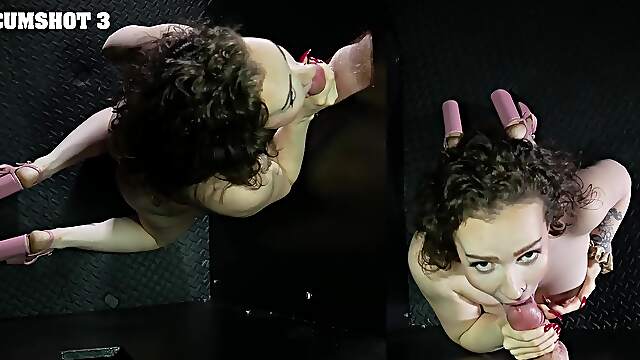 The slutty Hazel Paige visits the gloryhole for the second time