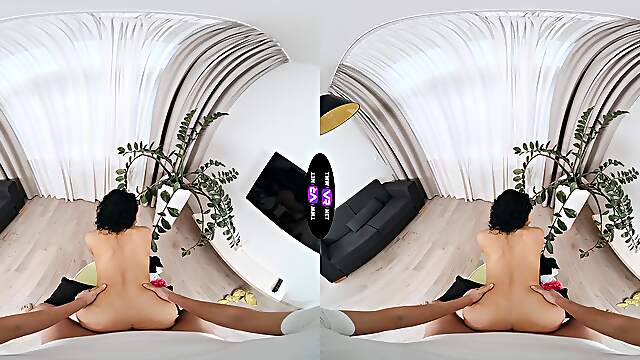 Mini Mitzi enjoys intense sex in virtual reality