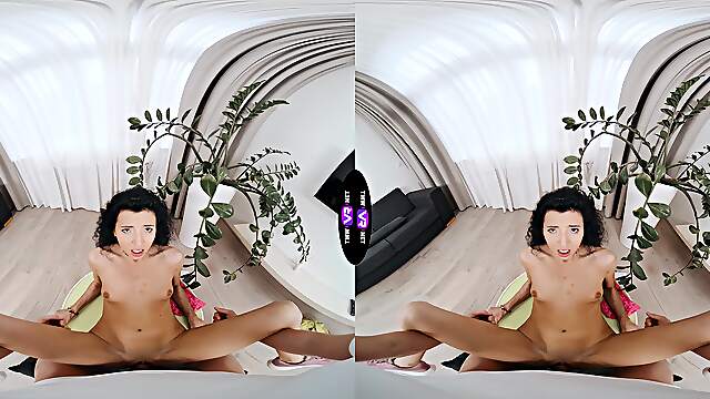 Mini Mitzi enjoys intense sex in virtual reality