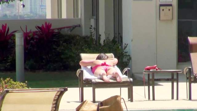 Busty bikini girl comes inside to get fucked