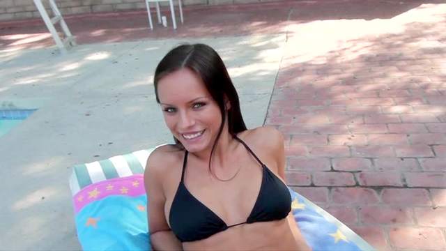 POV sex with beauty in a bikini