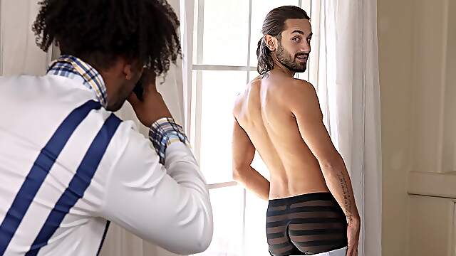 Tony Genius and Noah Asli have a hot interracial anal sex on the sofa