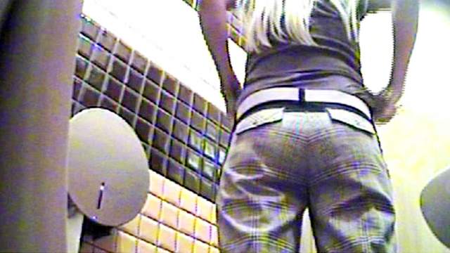 Sit and pee on hidden camera