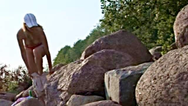 Pussy pissing after a nice hike