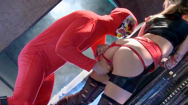 Costume man likes kinky BDSM slut