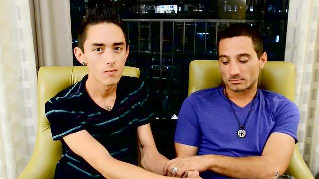 Skinny gay guys fuck and jerk off
