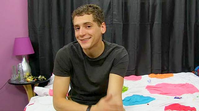 Slender teen talking dirty on the interview
