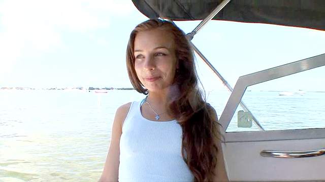 Blowjob at the yacht from alluring Sophia Sutra