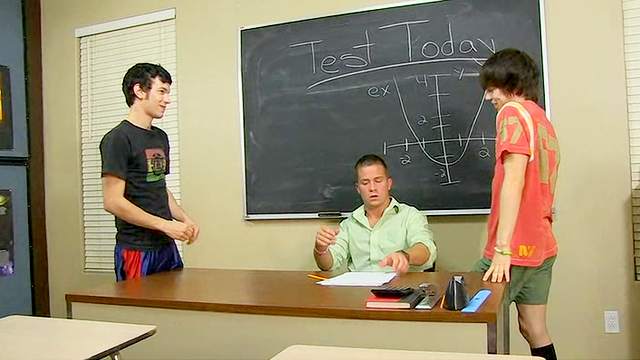 Drake Mitchell,Kyler Moss and Ryan Sharp in the classroom