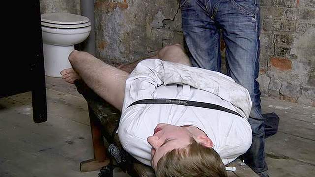 Jonny Parker pours Maxi Gerard's dick with wax