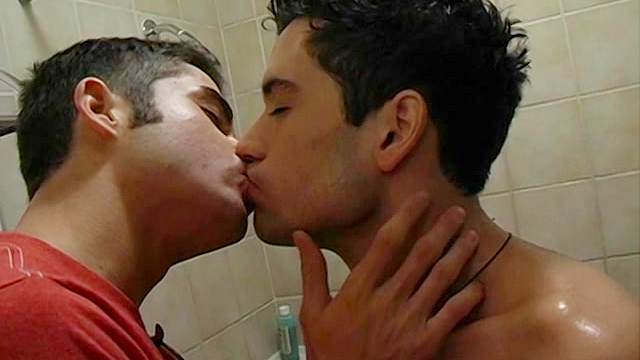 Sexy gay kissing with Turk Melrose and Winter Vance