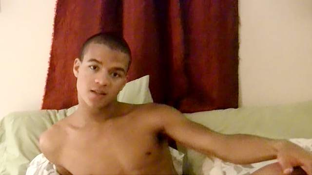 Sexy tanned gay is talking dirty on the cam